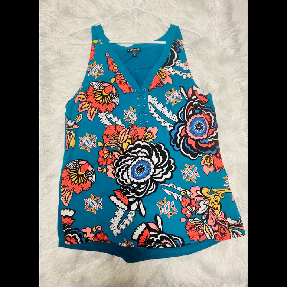 Express sleeveless floral tank